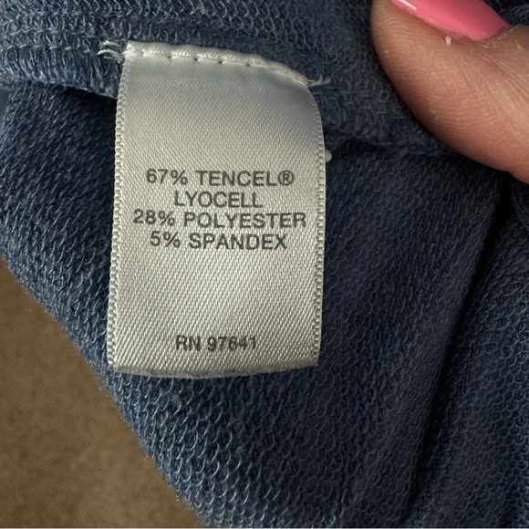 Pure Jill Luxe Tencel Blue Pocket Front Tunic Size Small Petite - Picture 5 of 5